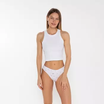 Трусы женские слипы «Сердца», цвет белый, размер 50/XL