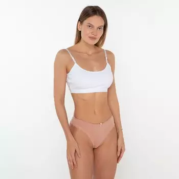 Трусы женские стринги, цвет бежевый, размер 48-50 (XL)