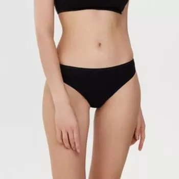 Трусы женские стринги, цвет чёрный, размер 48