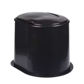 Туалет дачный, h=35 см, без дна, с отверстиями для крепления к полу, чёрный