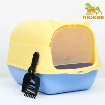 Туалет-домик 365137 см, бело-синий