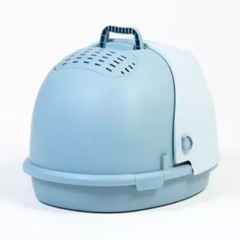 Туалет-домик с выдвижным поддоном, сеткой, совком, порожком, 51,5 х 40 х 38 см, синий