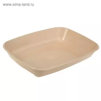 Туалет округлый без сетки 33,5 х 25 х 6 см, бежевый