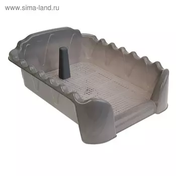 Туалет "Риф" со столбиком, для собак, 55 х 40 см, серый