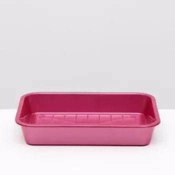 Туалет перламутровый средний с сеткой 36 х 26 х 6,5 см красный