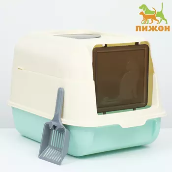 Туалет закрытый с откидным верхом 365134 см, голубой