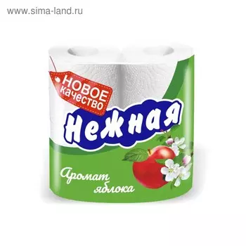 Туалетная бумага «Нежная арома яблоко», 2 слоя, 4 рулона