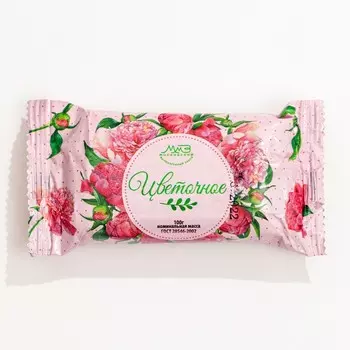 Туалетное мыло 100 гр. Штамп. в упаковке Цветочное