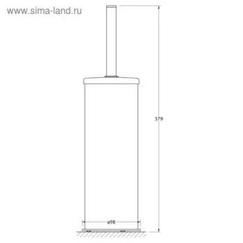 Туалетный ерш с крышкой напольный, хром, ARTWELLE