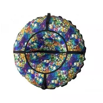 Тюбинг-ватрушка «Дизайн» d=90 см, камера R13, цвет микс