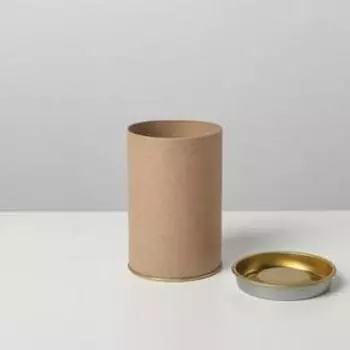 Тубус 63х100 мм (80 мм внутренняя высота),плотный картон, металлическая крышка