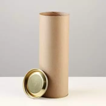 Тубус 92260 мм (240 мм внутренняя высота),плотный картон, металлическая крышка