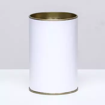 Тубус белый 63х100 мм (80 мм внутр. высота), картон, металлическая крышка
