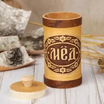 Туес «Мёд», 6615 см, береста