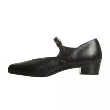 Туфли народные женские, длина по стельке 20 см, цвет чёрный