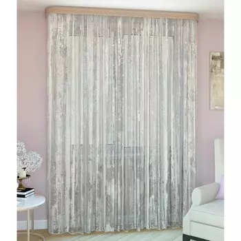 Тюль «Дождь», размер 500x260 см, цвет белый