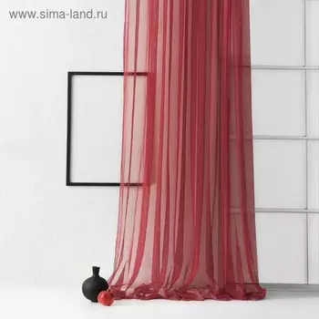 Тюль «Грик», размер 500х270 см, цвет бордовый