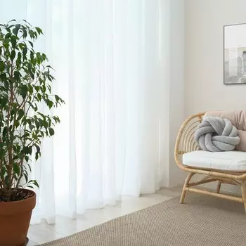 Тюль «Этель» 140250 см, цвет белый, вуаль, 100% п/э