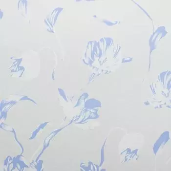 Тюль "Этель"Цветочная иллюзия (голубой) б/ утяжелителя, ширина 260 см, высота 250 см