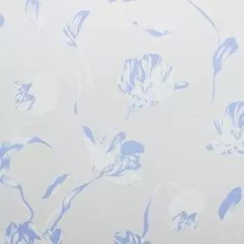 Тюль "Этель" Цветочная иллюзия (голубой) без утяжелителя, ширина 250 см, высота 270 см