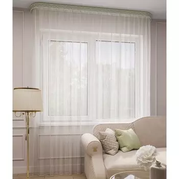 Тюль «Лайн», размер 500x280 см, цвет белый