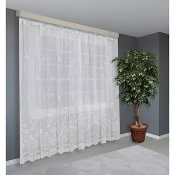 Тюль, размер 300x295 см, цвет белый