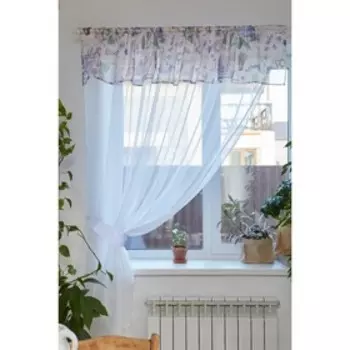 Тюль с подхватом и ламбрекеном «Магия прованса», 250200 см, 100% п/э, вуаль
