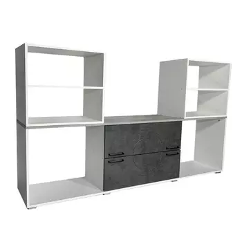 Тумба 3Б, 2000390870 мм, цвет белый / софт графит