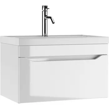 Тумба подвесная «Айсберг. Ева», под раковину Bazis 70, с 1 ящиком, 690400455 мм, цвет белый