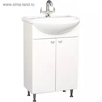 Тумба напольная «Айсберг. Классик», под раковину «Уют 50», без ящика, 486304820 мм, цвет белый