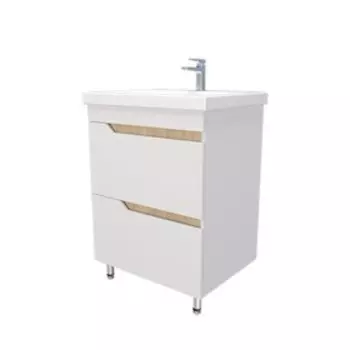 Тумба "Анталия 60-2" с раковиной Енисей 44 см х 58 см х 82 см