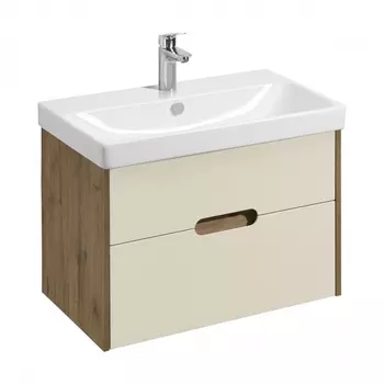 Тумба Aquaton Оливия под раковину Адриана 80, цвет бежевый, дуб велл