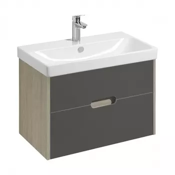 Тумба Aquaton Оливия под раковину Адриана 80, цвет грей, дуб ойстер