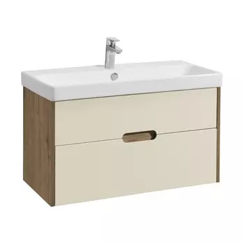 Тумба Aquaton Оливия под раковину Адриана 90, цвет бежевый, дуб велл
