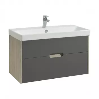 Тумба Aquaton Оливия под раковину Адриана 90, цвет грей, дуб ойстер