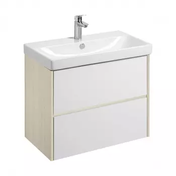 Тумба Aquaton Сканди под раковину Адриана 80, цвет белый, дуб верона