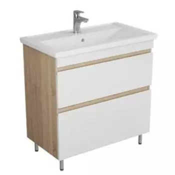 Тумба "Арно" с раковиной "Фостер" 80 см, дуб сонома