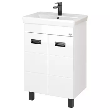 Тумба БАЛТИКА-КВАДРО Black 55.11 с раковиной Тигода 55 47,5 х 55 х 83 см