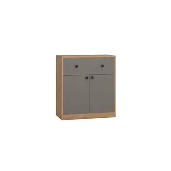 Тумба «Денвер», 782 374 872 мм, 2 двери, 1 ящик, цвет дуб крафт золотой / графит серый