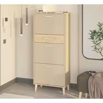 Тумба для обуви, 6263571464 мм, цвет дуб крафт золотой / капучино