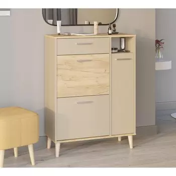 Тумба для обуви, 8043571082 мм, цвет дуб крафт золотой / капучино