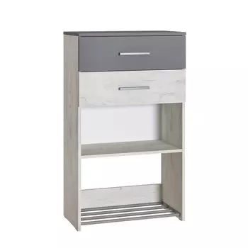 Тумба для обуви «Юнона 13.254», 6313501080 мм, цвет дуб белый крафт/серый шифер