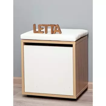 Тумба для обуви «Мальта Лайт», 380300425 мм, цвет дуб сонома / кожзам белый