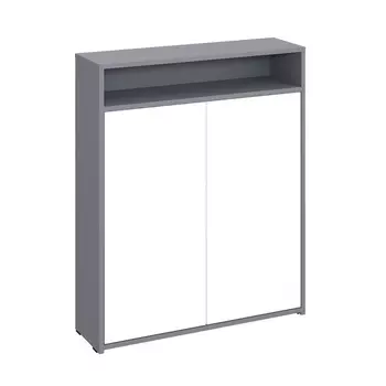 Тумба для обуви «Лайт», с полками, 800236970 мм, цвет серый шифер/белый