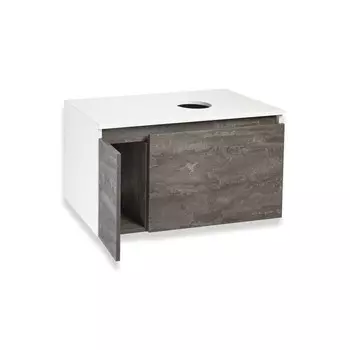 Тумба для ванной "Бари 80" крафтовый дуб с раковиной "CUATRO" 49 х 39, 45 х 80 х 60 см