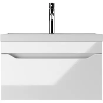 Тумба подвесная «Айсберг. Ева», под раковину Bazis 80, с 1 ящиком, 792400455 мм, цвет белый