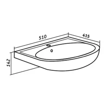 Тумба для ванной комнаты "Эко 50" бетон с раковиной "Уют 50" 41,5 х 51 х 80 см