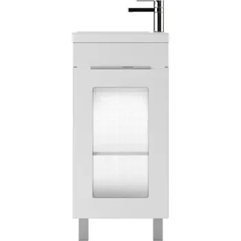Тумба напольная «Айсберг. Кристалл», под раковину «Миранда 40», без ящика, 392212820 мм, цвет белый