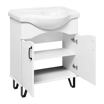 Тумба для ванной комнаты "МАРСЕЛЬ 65"белая, с раковиной "Классик 65" 41,5 х 66 х 80 см