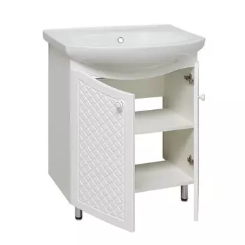 Тумба для ванной комнаты "Милано 65" с раковиной "Элеганс 65" 44 х 65 х 80 см